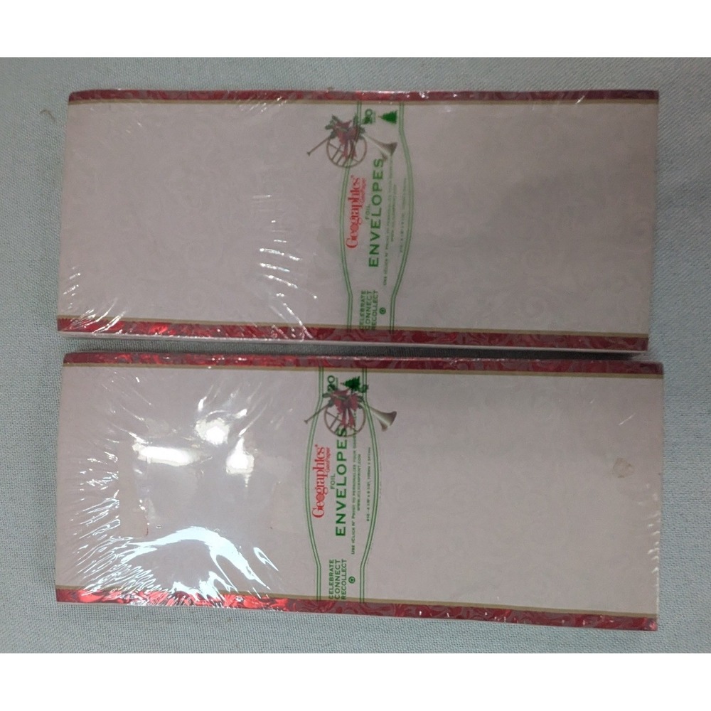 Geographics Envelopes Unisex 4.125x9.5 Burgundy NEW 40ct Foil Damask 49064